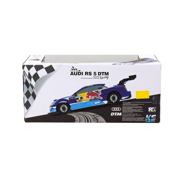 Машинка на р/к - Audi RS 5 DTM Red Bull (1:24, 2.4Ghz, блакитний) 1:24 124RABL