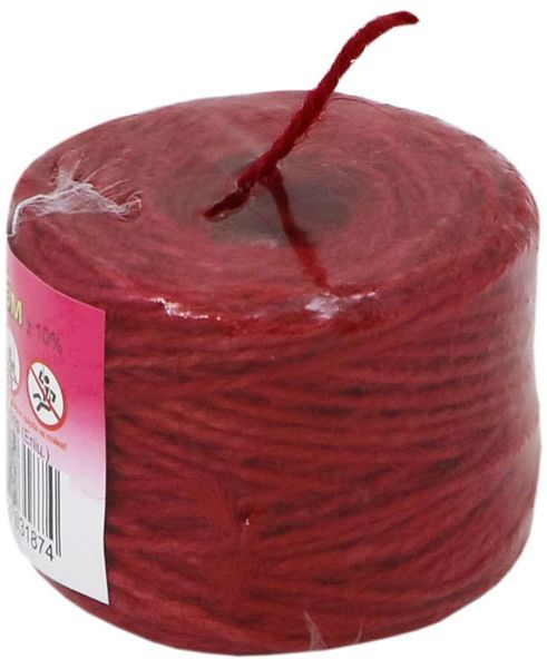 Шпагат джутовий Радосвіт 1.4 мм 45 м малиновий 0,05 кг