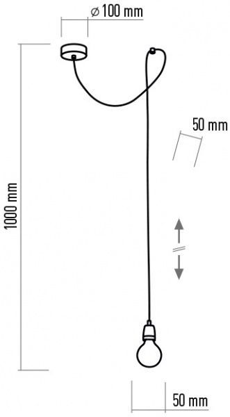 Подвес TK Lighting Cup 1PL 1x60 Вт E27 бело-голубой 