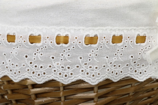 Кошик плетений з текстилем 29х22х17/33 см EBE18-5-2 