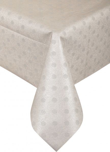 Скатерть Горошок 110x137 см серебряный Dariana 