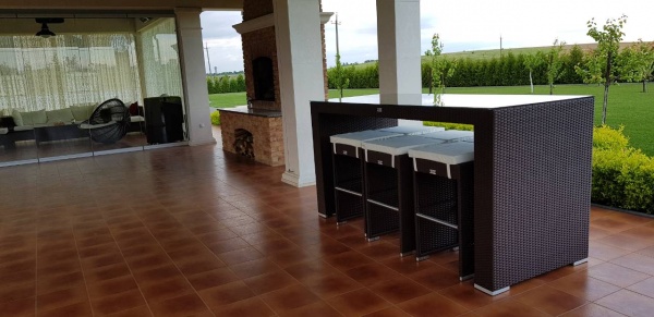 Комплект мебели барный TERICO Шервуд на 6 персон коричневый 