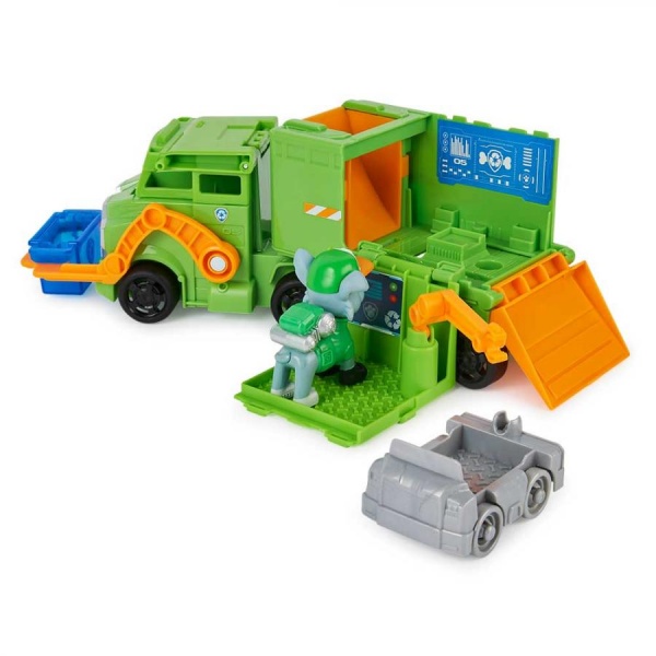 Игрушка Spin Master Щенячий патруль Большой спасательный автомобиль-трансформер с водителем Рокки (Большие грузовики) 1:12 SM17776/6295