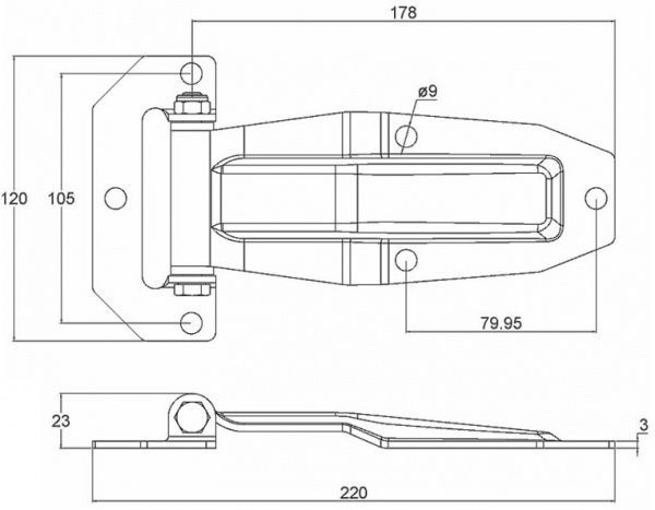 Петля задних дверей Future 100.01.010