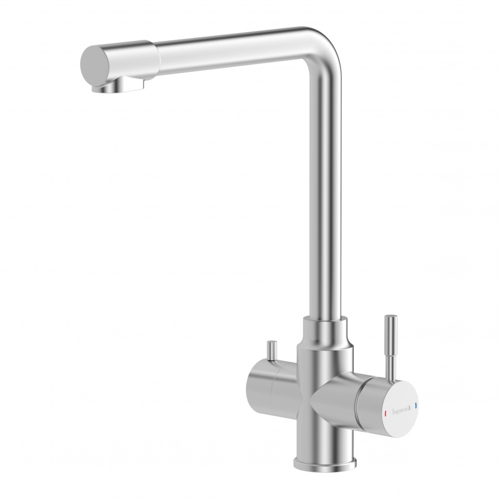 Смеситель для кухни Imprese ARGO-S f03409016JS, с подключением для питьевой воды, сталь