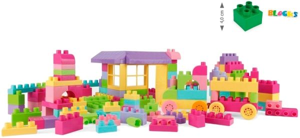 Конструктор строительный Wader для девочек 132 элементы в коробке 41280