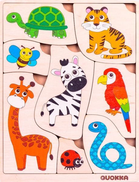 Пазл-вкладыш Quokka логический У кого какая кожа? (4820217310176)