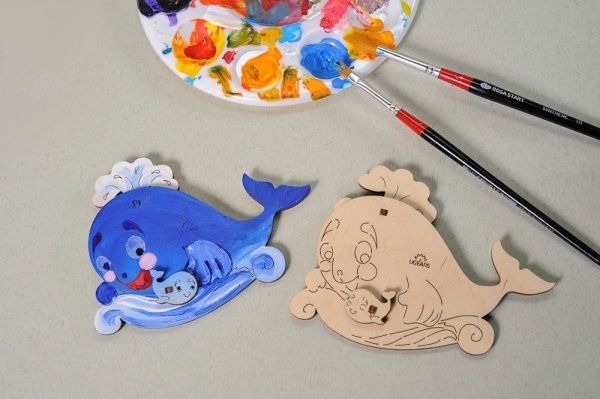 Раскраска UGEARS Кит