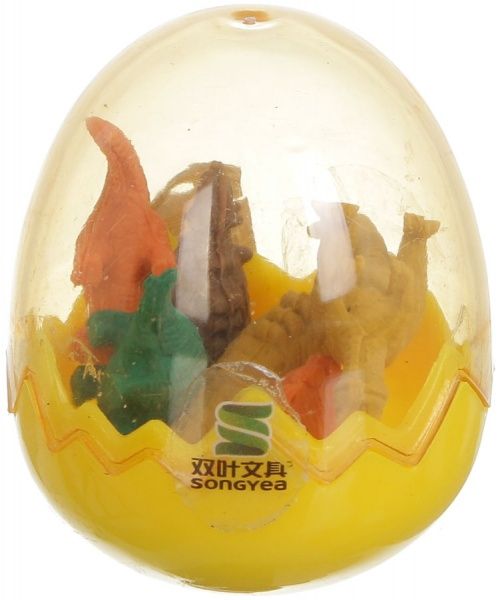 Набор ластиков Динозавры желтый