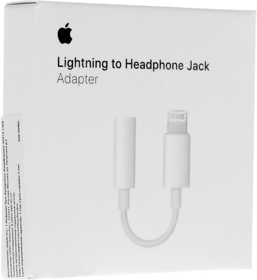 Адаптер Apple Lightning – Ligtning + 3.5 mm miniJack 106 м білий (MMX62ZM/A) (for iPhone 7) 