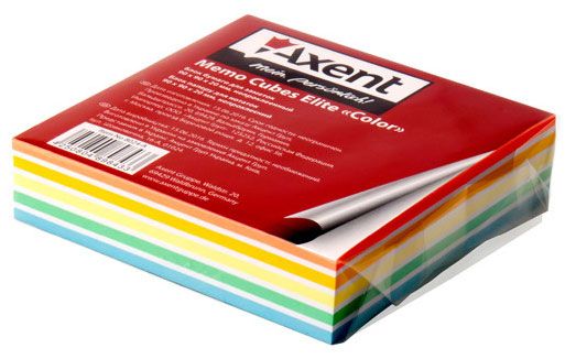 Бумага для заметок 8024-A Elite Color 90х90 мм непроклеенная 210 листов Axent