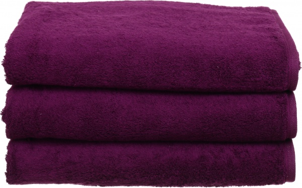 Рушник махровий Doubleface 80x150 см сливовий Cawo 