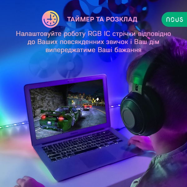 Стрічка світлодіодна Nous F4 5 м RGBIC 