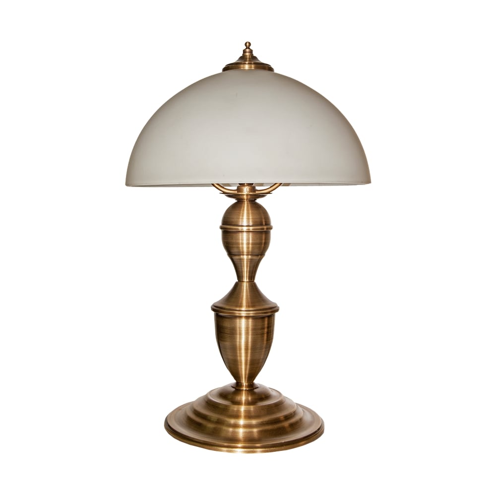 Настільна лампа офісна Фабрика Світла Еллада 2x60 Вт E14 антична латунь/антична бронза