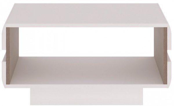 Стіл журнальний Linate 71 LTT-02 альпійський білий/трюфель 750x750x390мм Meble Wojcik 