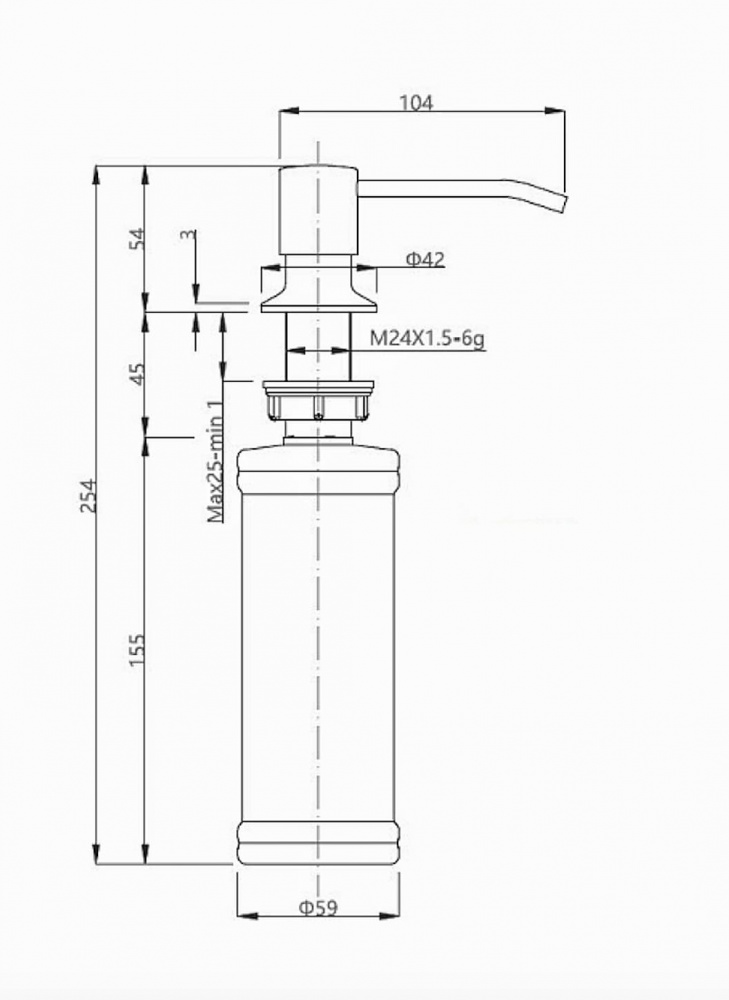 Дозатор для жидкого мыла Water House черный MFS100103