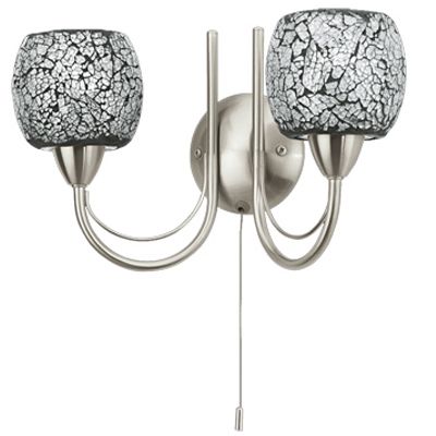 Бра Eglo Zepto 89816 никель/битое стекло