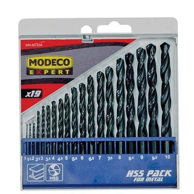 Набір свердел HSS Modeco MN-60-934 19 шт