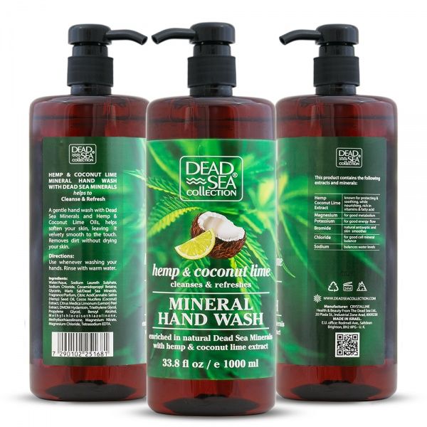 Мыло жидкое Dead Sea Collection с минералами Мертвого моря и экстрактами конопли, кокоса и лайма 1000 мл 1 шт./уп.