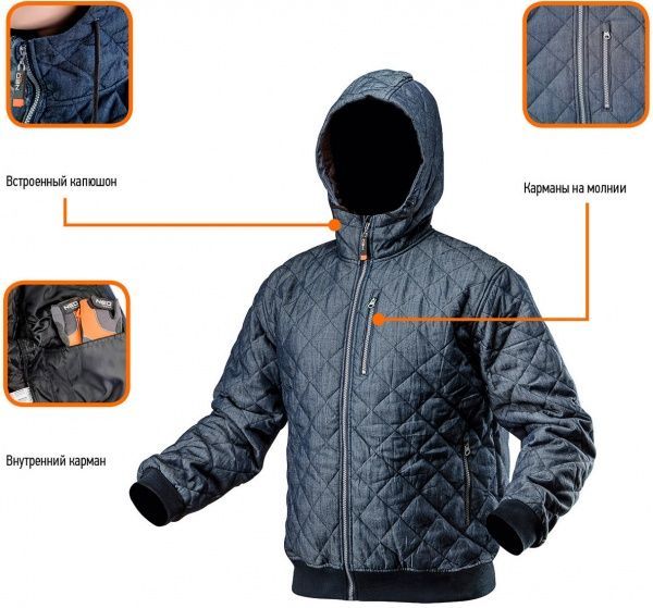 Куртка рабочая NEO tools стеганая р. XL 81-554-XL синий