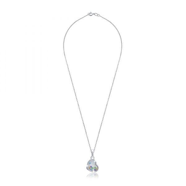 Кулон UMa&UMi Серце мале з рухливими багатобарвними вставками