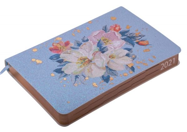 Щоденник датований 2021 CHERIE, A6, сітло.-блакитний Buromax BM.2535-14