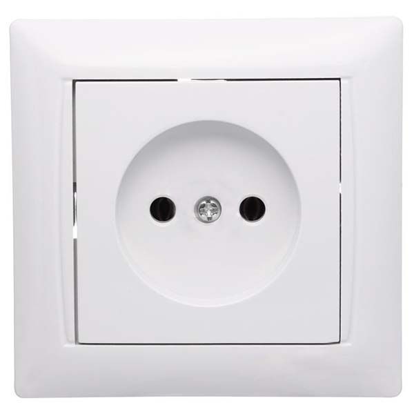 Розетка одинарна Титан біла