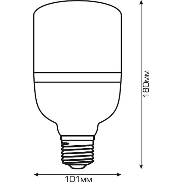 Лампа светодиодная Hopfen 30 Вт T100 матовая E27 220 В 4200 К 