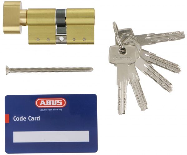 Цилиндр Abus KD15 30x30 ключ-вороток 60 мм матовая латунь
