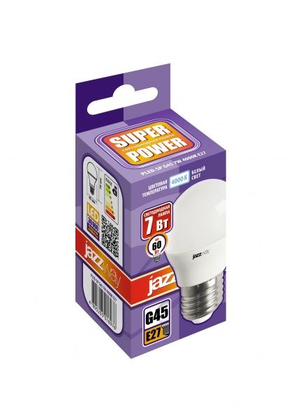 Лампа світлодіодна Jazzway PLED- SP 7 Вт G45 матова E27 220 В 4000 К 5018976 