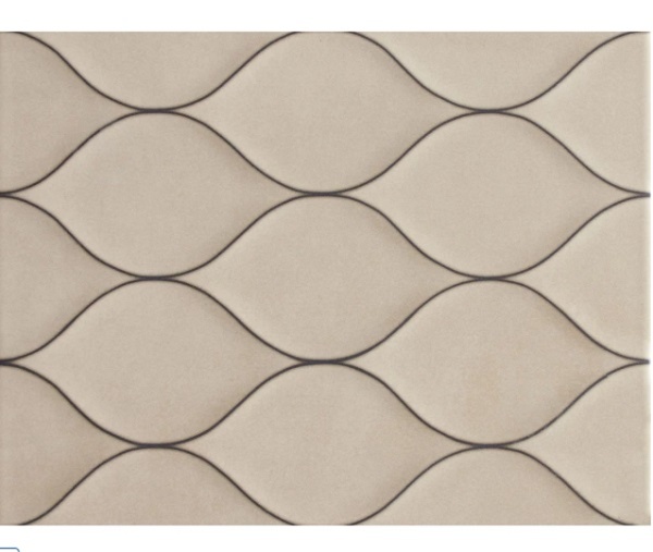 Плитка Golden Tile рельєфна Isolda Контур світло-бежевий 7МV261 25x33 