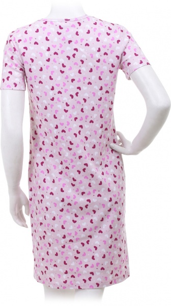 Сукня домашня жіноча Flis clothes Серденько р. S рожевий із принтом 