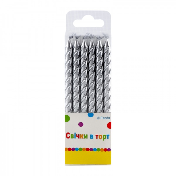 Свічки для торта Металік Ві та Ві 12 шт. 