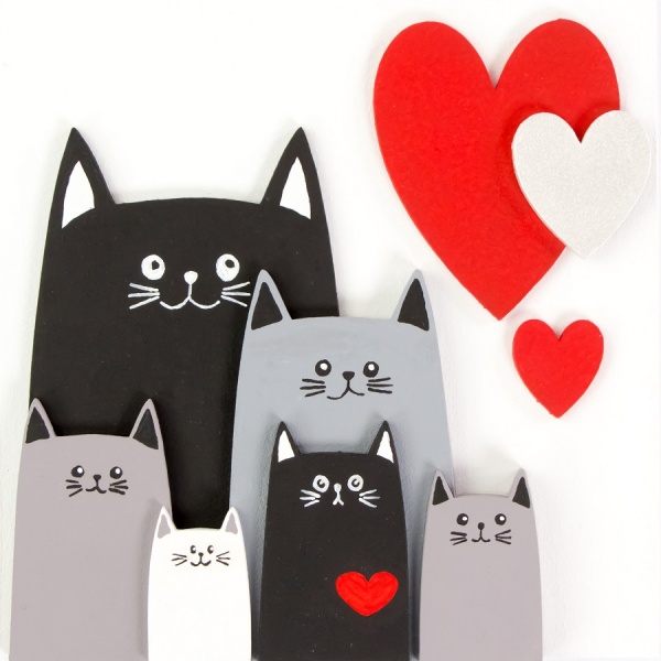 Набір для творчості 3D-картина Веселі котики N0003538 18x18 см Rosa Talent 