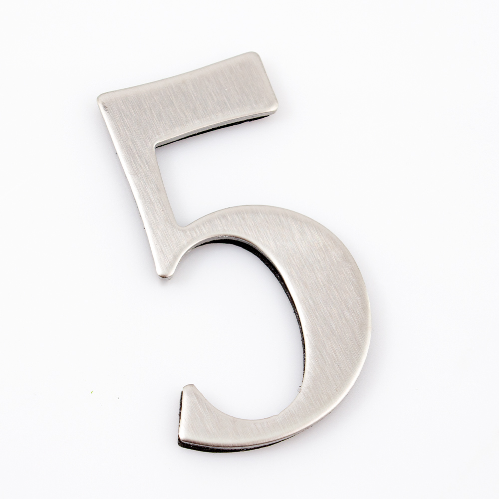Цифра №5 нержавіюча сталь нікель 62 мм Arino 67702