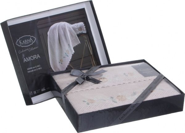 Набір рушників Amora бежевий Karna 