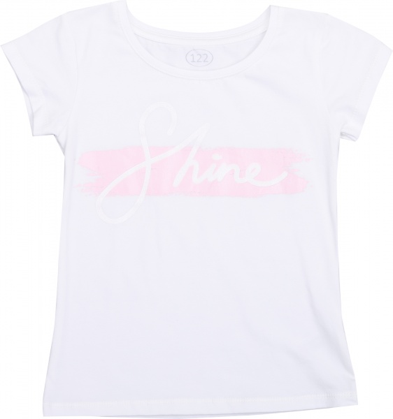 Футболка для дівчинки Фламінго р.140 білий із принтом 808-421 