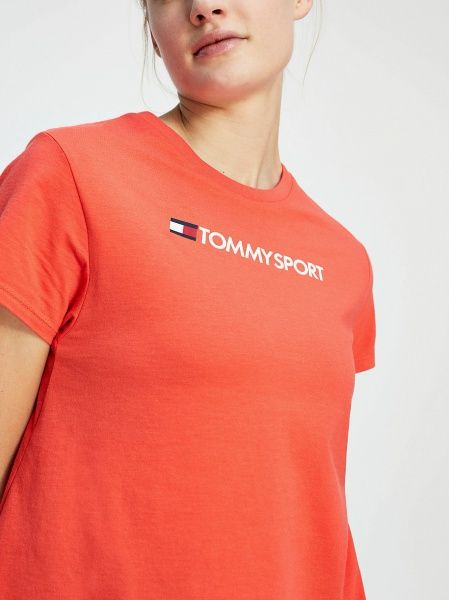 Футболка Tommy Hilfiger Бавовна MIX CHEST LOGO TOP S10S100445-SN6 L помаранчевий