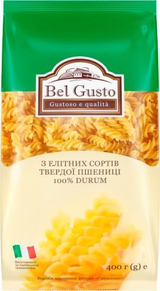 Макарони Bel Gusto Спіральки 400 г 4820159849703