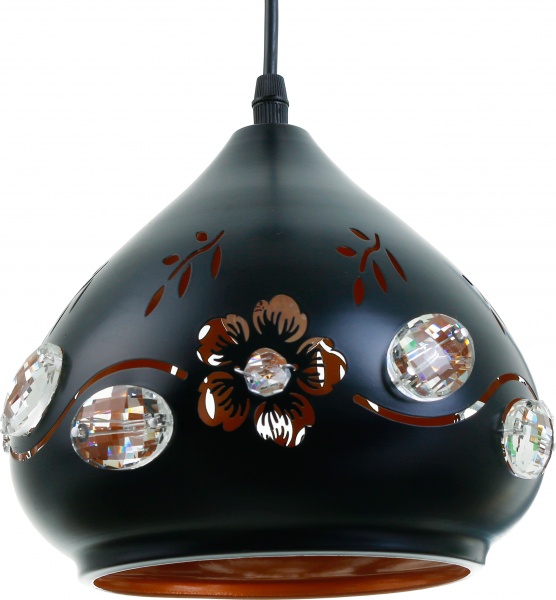 Світильник підвісний Focus Light 1x60 Вт E27 чорний із золотистим P6855/1 