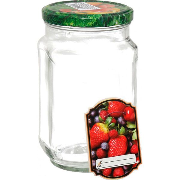 Банка для консервування з кришкою твіст-оф квадратна 710 мл 