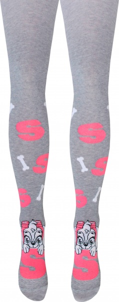 Колготки детские унисекс Conte-Kids 3277 Paw Patrol (рисунок) 366р.116-122 серый меланж 