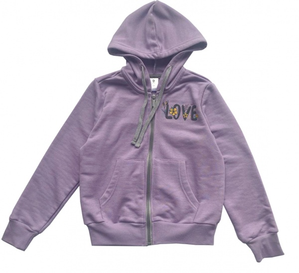 Толстовка для девочки Роза р.140 сиреневый 221119 