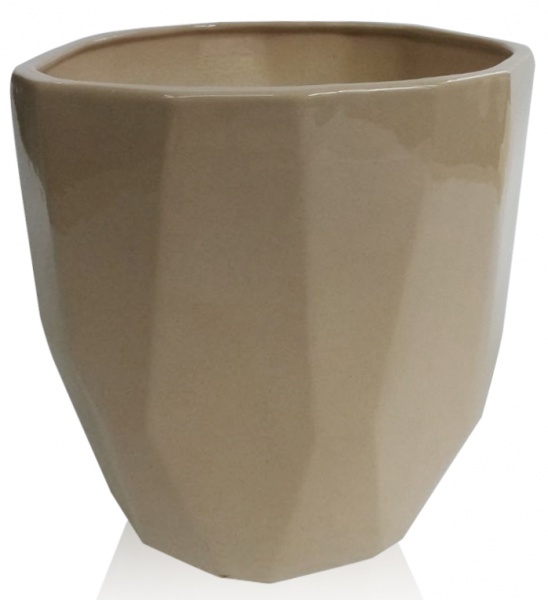 Кашпо керамічне фігурний 1,5 л 1001 Бежева (205-16 бежевий) 