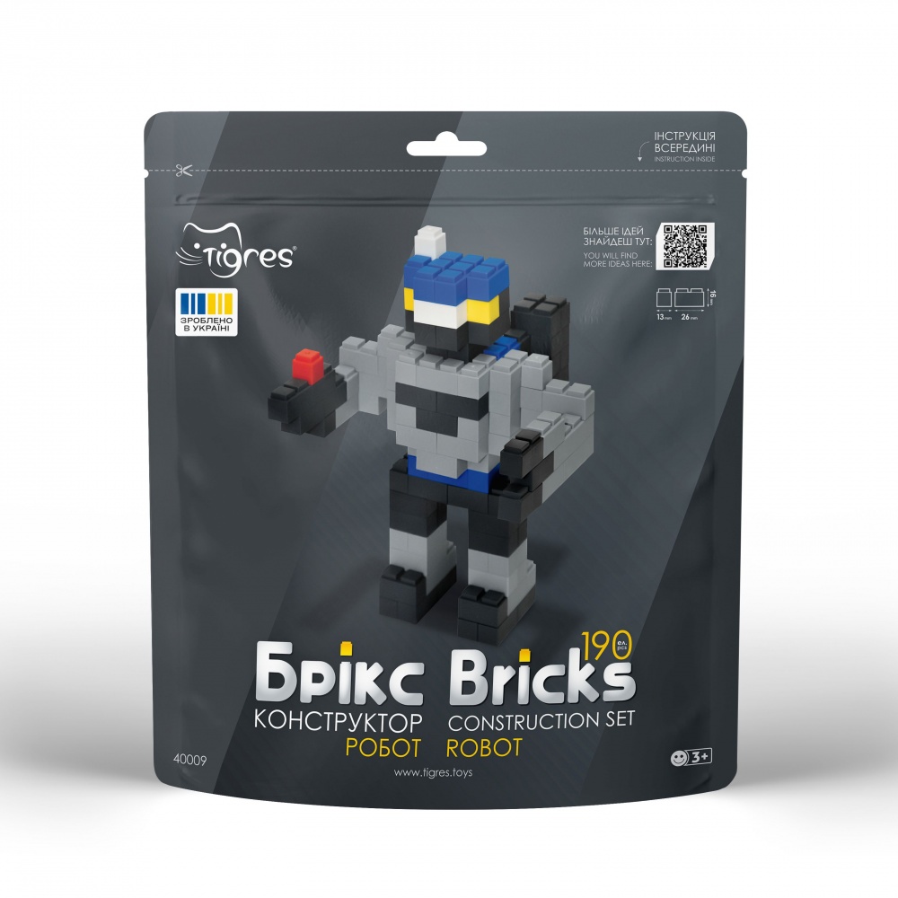 Конструктор из мини-кирпичиков Tigres Брикс робот