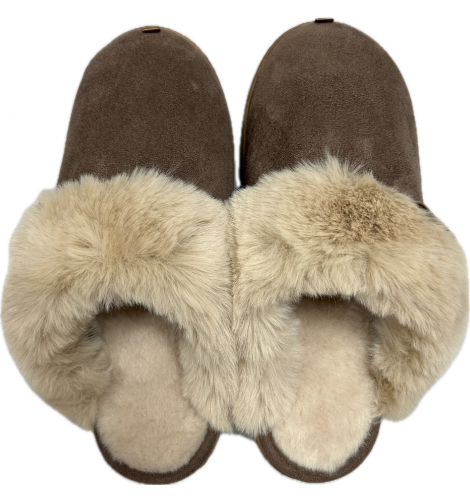 Тапки домашние Gemelli Пухнастик р.40/41 коричневый