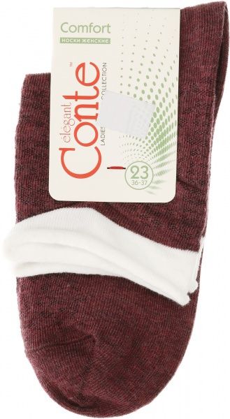 Шкарпетки жіночі Conte COMFORT 14С-75СП р. 23 винно-червоний 