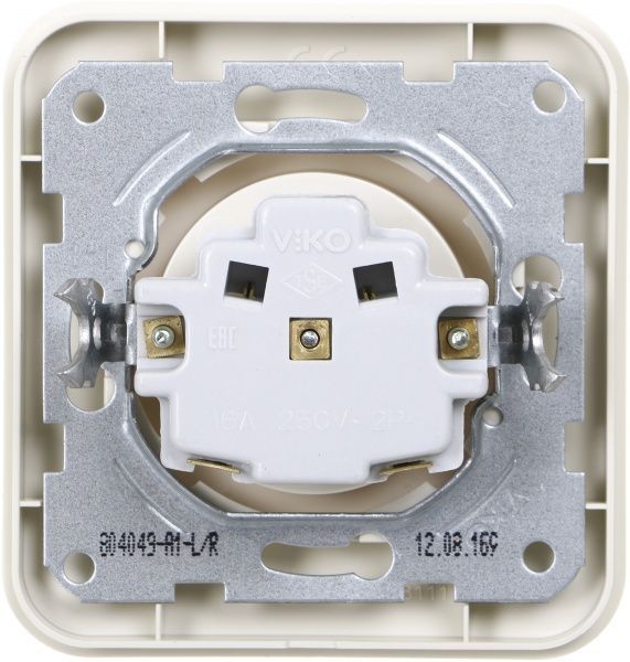 Розетка без заземлення Viko Rollina без шторок без кришки крем 90421007