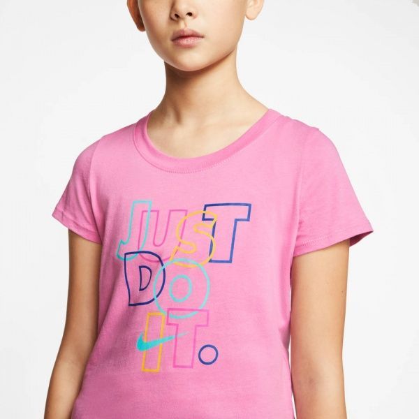 Футболка Nike G NSW TEE SCOOP BSC JDI CT2775-601 XS рожевий