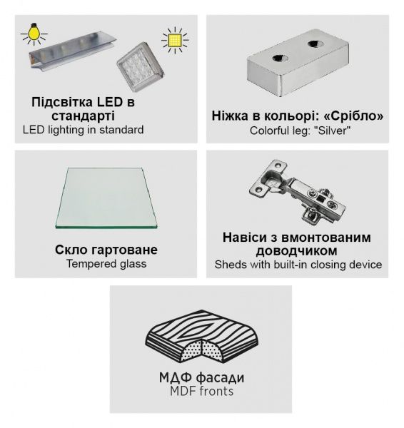 Витрина Ares AS9 правая белый глянец / дуб эндгрейн 